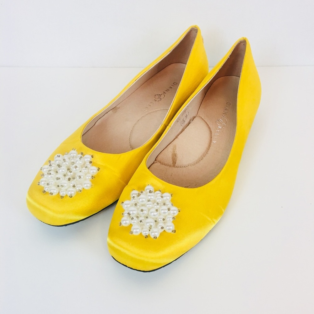 Diana E Kelly | Yellow Pearl Brooch Flats 8.5